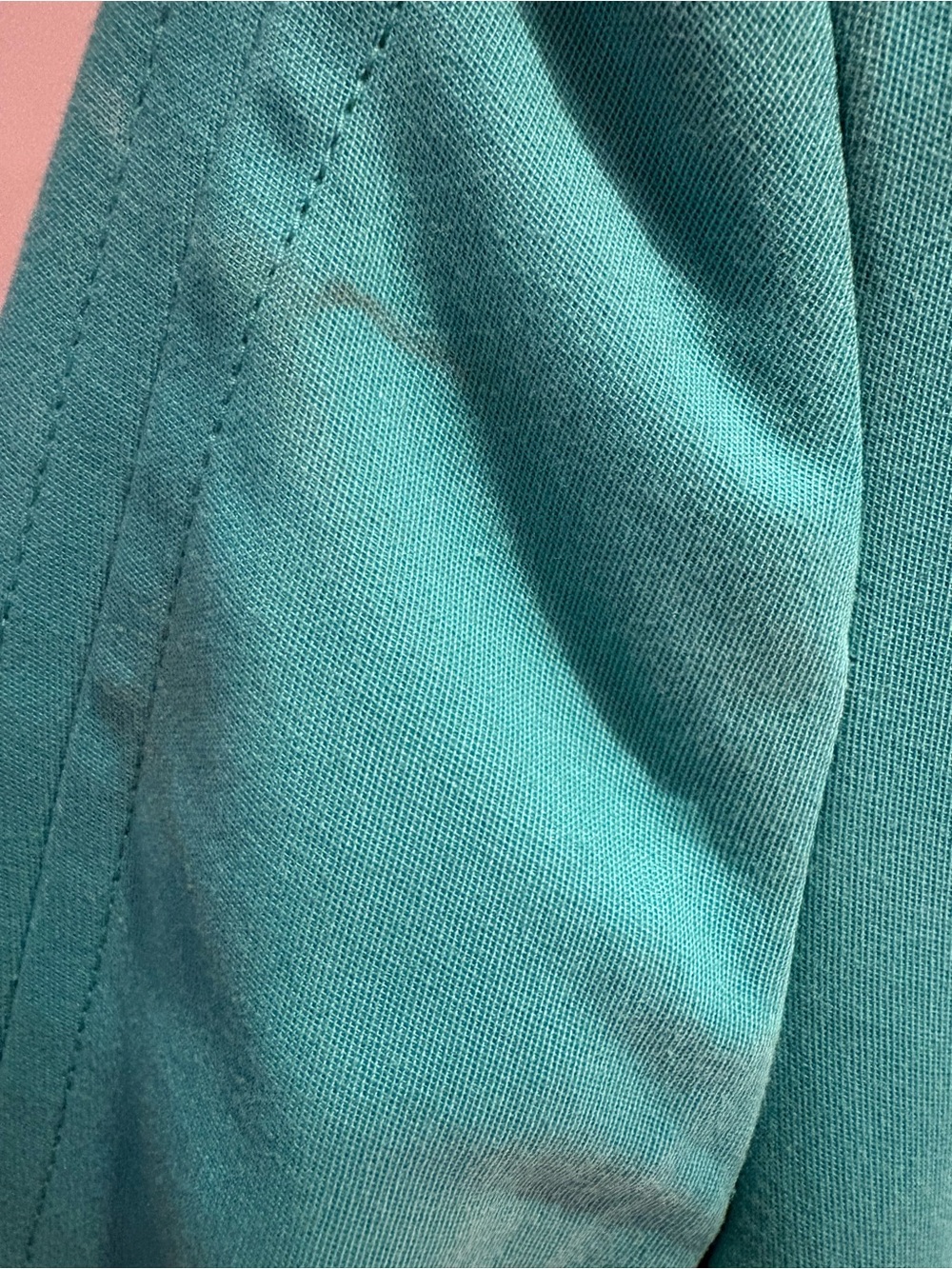 Talbots Turquoise Wool Blend Coat Mandarin Collar Brown Buttons - Size 4P - Picture 7 of 7